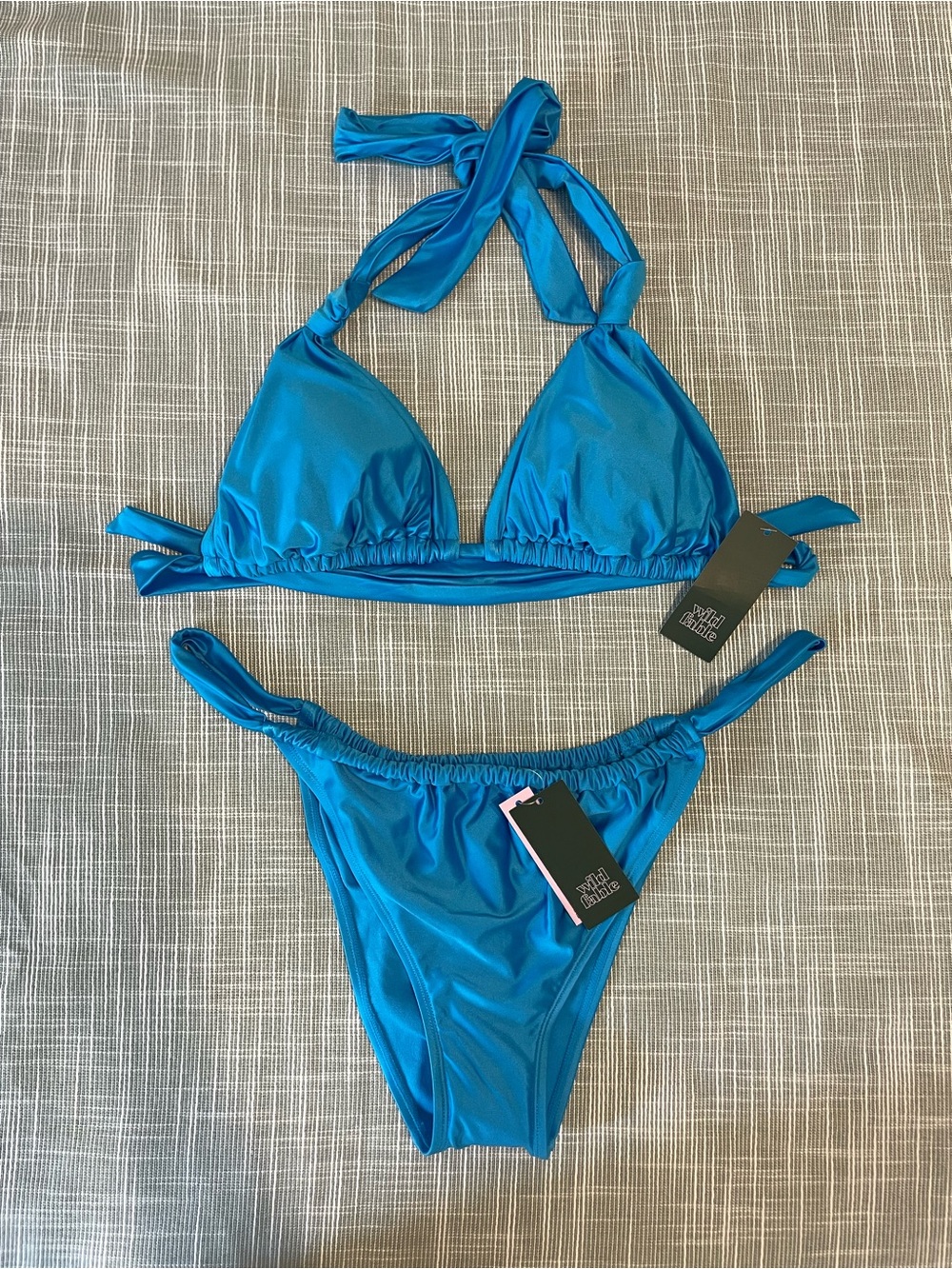 NWT Wild Fable Chrome Blue Women’s Bikini Set, Size L